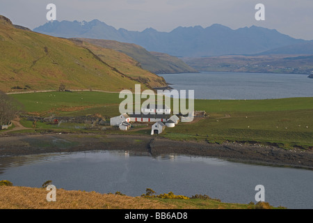 Blick nach Westen von Struan über Loch Harport Cullins Isle Of Skye Highland Region Schottland April 2009 Stockfoto