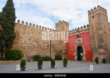 Hierhin, Alcazar von Sevilla Spanien Stockfoto