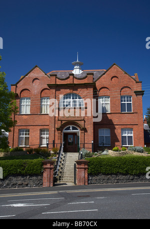 Larne-Museum und Kunst-Zentrum befindet sich in der Carnegie-Zentrum befindet sich in einem alten Carnegie kostenlos Bibliotheksgebäude larne Stockfoto