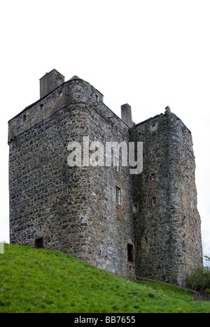 Neidpath Castle Tweed Valley Peebles Stockfoto