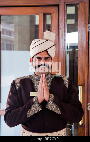 Indischer Mann trug eine Turban, Nordindien, Indien, Asien Stockfoto