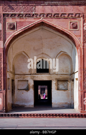 Rotes Fort, Agra, Nordindien, Indien, Asien Stockfoto