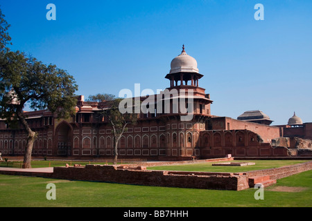 Rotes Fort, Agra, Nordindien, Indien, Asien Stockfoto