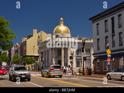 WASHINGTON DC USA Menschen an der M Street in Georgetown Stockfoto