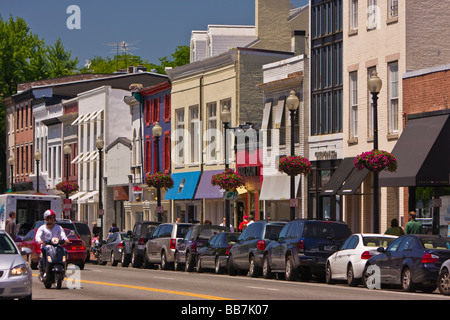 WASHINGTON DC USA Menschen an der M Street in Georgetown Stockfoto