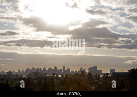 Sonnenaufgang über der Stadt von San Diego Southern California USA Stockfoto