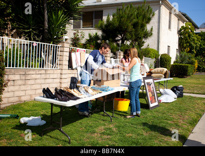 Garagenverkauf, Los Angeles, Beverly Hills, Kalifornien, USA. Stockfoto