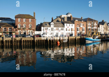 Angeln Trawler alte Weymouth Hafen-Dorset-England Stockfoto