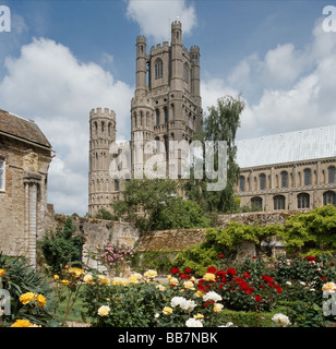 Ely Kathedrale Westturm Detail Stockfoto