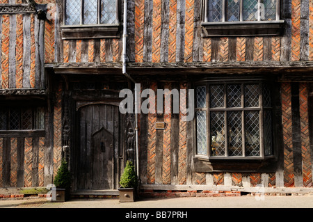 Detail der halbe Fachwerkhaus Gebäude in Lavenham Suffolk England UK Stockfoto