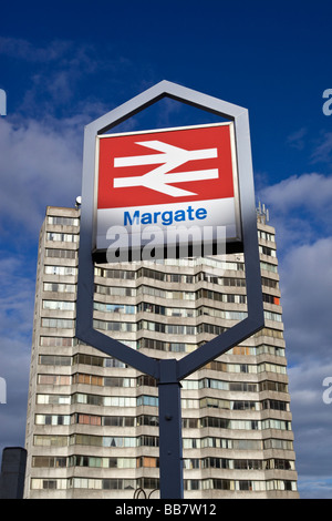 Margate Train Station Zeichen Stockfoto