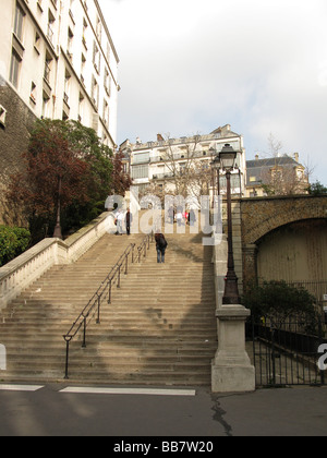 Schritte "Rue De La Manutention" Paris Stockfoto