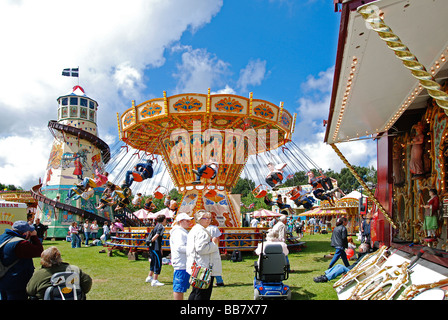 Fahrgeschäfte im royal Cornwall Show, Wadebridge, Cornwall, uk Stockfoto