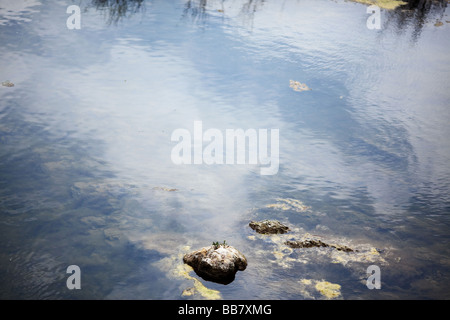 Glatten Fluss mit Rock Malibu Creek State Park Calabasas Los Angeles LA Stockfoto