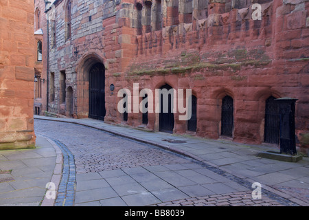 Eingangstür von Str. Marys Guildhall in 22 Bayley Lane in Coventry, West Midlands, England, Vereinigtes Königreich Stockfoto