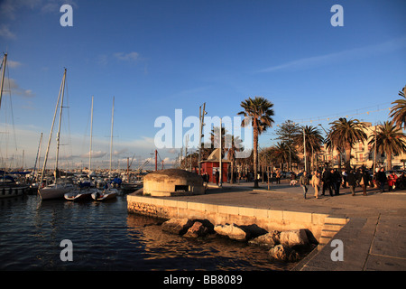 Alghero Sardinien Italien italienische Leben Euro Insel Mittelmeerhafen Reisen sardischen Hafenstadt europäisches Europa Stockfoto