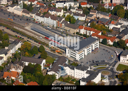 Luftaufnahme, Altstadt, Innenstadt, mit Museum für Industrie- und Stadtgeschichte, terminal Bahnhof, Stadtmuseum, Iserlohn Stockfoto