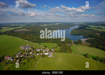 Luftaufnahme, Kierspe, Kerspe Stausee, Sauerland, Nordrhein-Westfalen, Deutschland, Europa Stockfoto