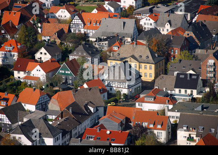 Luftaufnahme, Ruethen, Altenruethen, Kreis Soest, Soester Boerde, Südwestfalen, NRW, Deutschland, Europa Stockfoto