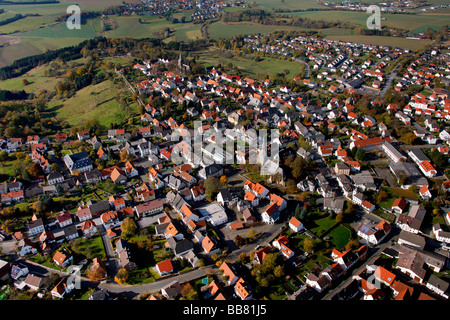 Luftaufnahme, Ruethen, Altenruethen, Kreis Soest, Soester Boerde, Südwestfalen, NRW, Deutschland, Europa Stockfoto