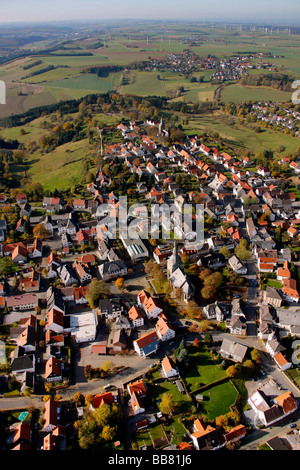 Luftaufnahme, Ruethen, Altenruethen, Kreis Soest, Soester Boerde, Südwestfalen, NRW, Deutschland, Europa Stockfoto