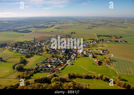 Luftaufnahme, Ruethen, Altenruethen, Kreis Soest, Soester Boerde, Südwestfalen, NRW, Deutschland, Europa Stockfoto