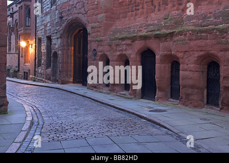 Str. Marys Guildhall Eingang an der Bayley Lane in Coventry, West Midlands, England, Vereinigtes Königreich Stockfoto