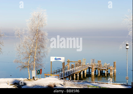 Starnberger See, Starnberger See in der Nähe von Seeshaupt, Oberbayern, Deutschland, Europa Stockfoto