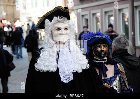 Masken, Karneval Hallia Venezia, Schwäbisch Hall, Baden-Württemberg Stockfoto