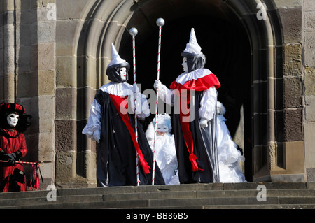 Masken, Hallia Venezia Festival, Schwäbisch Hall, Baden-Württemberg Stockfoto