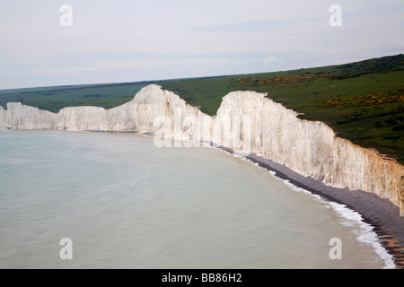 Weiße Kreide Klippen sieben Schwestern aus Birling Gap East Sussex England Stockfoto