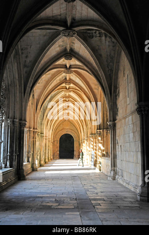 Kreuzgang, Mosteiro de Santa Maria da Vitória, Kloster Batalha, Batalha, Zentral-Portugal, Portugal, Europa Stockfoto