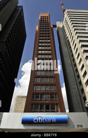 Moderne Wolkenkratzer, Sitz der Citibank in der Straße Avenida Paulista, Sao Paulo, Brasilien, Südamerika Stockfoto