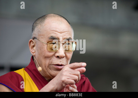 Dalai Lama, Tibet Solidaritätskundgebung, möglicherweise 2008, Berlin, Deutschland Stockfoto