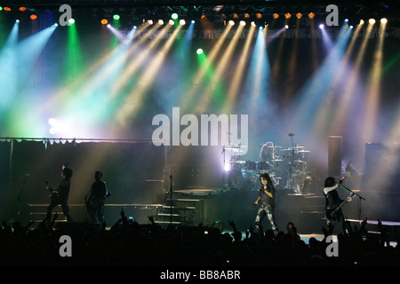 Alice Cooper, US-amerikanischer Rockmusiker, live auf dem Rocksound-Festival in Huttwil, Schweiz Stockfoto