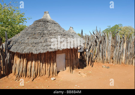 Aufbau der Ovambo Leute in ein Museum unter freiem Himmel, Cultural Village, Tsumeb, Namibia, Afrika Stockfoto