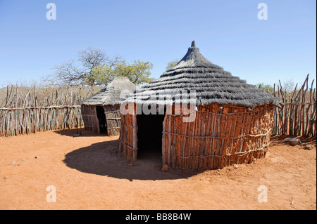 Aufbau der Kavango Menschen in ein Museum unter freiem Himmel, Cultural Village, Tsumeb, Namibia, Afrika Stockfoto