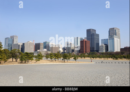 Blick von den königlichen Palast über der Stadt Tokio, Japan, Asien Stockfoto