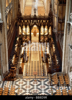 Ely Cathedral high-Level Blick von Osten Ende triforium Stockfoto