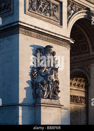 Arc de Triomphe, Triumphbogen, Detail, Paris, Frankreich, Europa Stockfoto