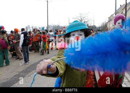 Anti-NATO-Demonstration in Straßburg Frankreich Stockfoto