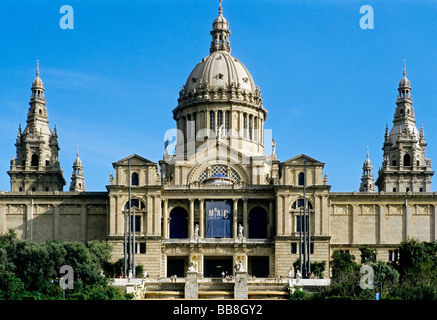 Palau Nacional, Neo-Barock Palast, Museu Nacional d ' Art Catalunya, MNAC, Barcelona, Katalonien, Spanien, Europa Stockfoto