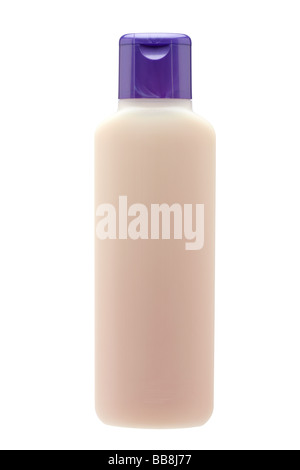 Kunststoff-Flasche mit Seife oder Shampoo ohne Label isoliert auf weißem Hintergrund Stockfoto