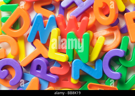 Buchstaben, Buchstaben, mehrfarbig Stockfoto