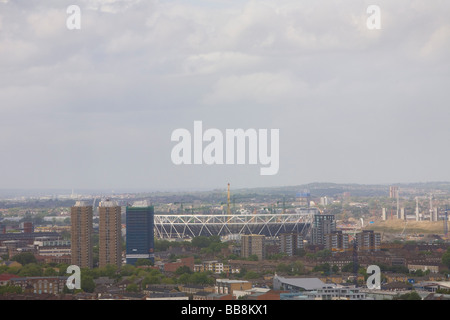 LONDON OLYMPICS 2012 The London Olympic Stadium in Stratford East Londo im Bau Stockfoto