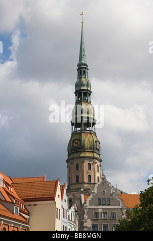 St Peter Kirche, Peterbaznica, Altstadt Vecriga, Riga, Lettland, Baltikum Stockfoto