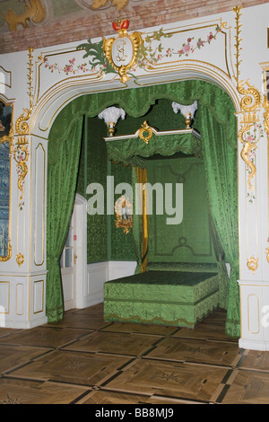Herzogss Schlafzimmer, Rundales Pils, Rundale Palace Museum, Bauska, Lettland Stockfoto