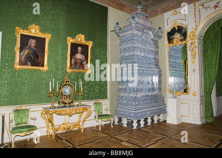 Herzogss Schlafzimmer, Rundales Pils, Rundale Palace Museum, Bauska, Lettland Stockfoto