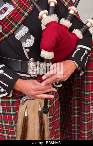 Eine Nahaufnahme von der Schotte Dudelsack im Vereinigten Königreich Stockfoto