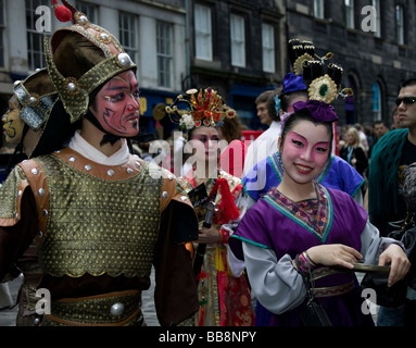 Oriental Darsteller Förderung zeigen Edinburgh Fringe Festival Schottland UK Europe Stockfoto